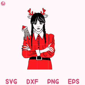 Wednesday Addams Christmas Svg, Wednesday Svg