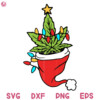 Weed Christmas Lights Hat Svg Funny Marijuana Hat Svg Weed Santa Hat Svg