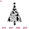 Wine Pooh Christmas Tree Svg, Pooh Christmas Tree Svg, Wine Pooh Santa Svg