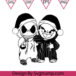 Jack Skellington Grinch Costume Svg, Skellington Grinch Hat Christmas Svg, Grinch Hat Svg