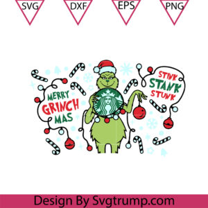 Merry Christmas Hugs Starbucks Svg, Christmas Cold Cup Svg, The Grinch Svg