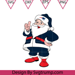 NFL Patriots Santa Christmas Svg, Football Team Christmas Svg, NFL Patriots Christmas Svg