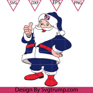 New York Giants NFL Santa Christmas Svg, Football Team Santa Svg, New York Giants Christmas Svg