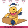 Pooh Christmas Skiing Hat Santa Svg Winnie The Pooh Christmas Svg