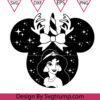 Princess Jasmine Christmas Mouse Svg, Jasmine Christmas Mouse Svg, Jasmine Svg