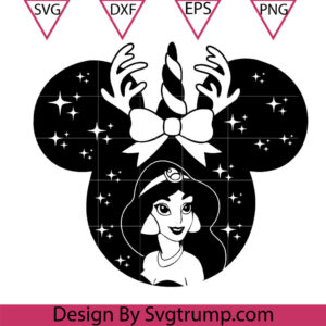 Princess Jasmine Christmas Mouse Svg, Jasmine Christmas Mouse Svg, Jasmine Svg