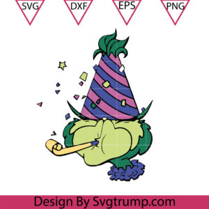 The Grinch Birthday Hat Svg, Happy Birthday Christmas Svg, Grinch Birthday Svg