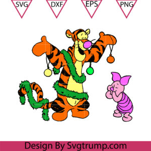 Winnie The Pooh And Friends Christmas Svg, Winnie The Pooh Christmas Svg