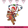 Woody Christmas Lights Cute Svg Christmas Toy Story Svg Woody Santa Hat Xmas Svg